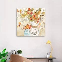 Fall>Kirklands Home Fall Breeze Autumn Leaves Canvas Print, 30x30 in.