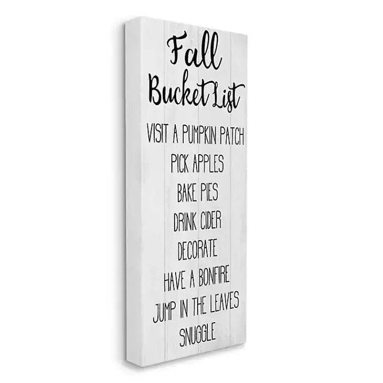 Fall>Kirklands Home Fall Bucket List Canvas Art Print