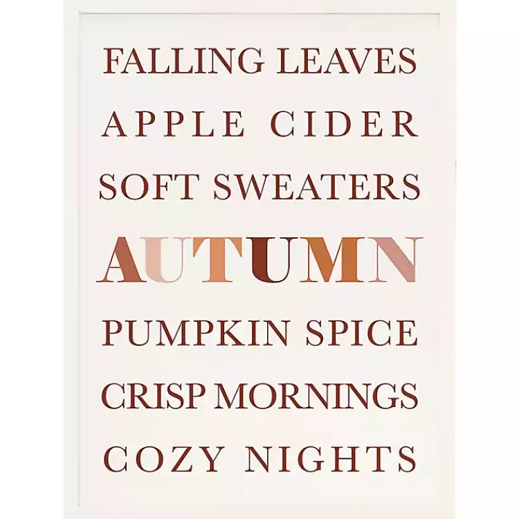 Fall>Kirklands Home Fall Essentials Framed Wall Plaque