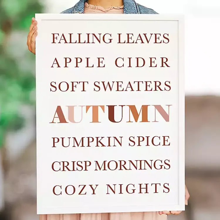 Fall>Kirklands Home Fall Essentials Framed Wall Plaque