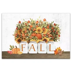 Fall>Kirklands Home Fall Florals in Jars Canvas Art Print