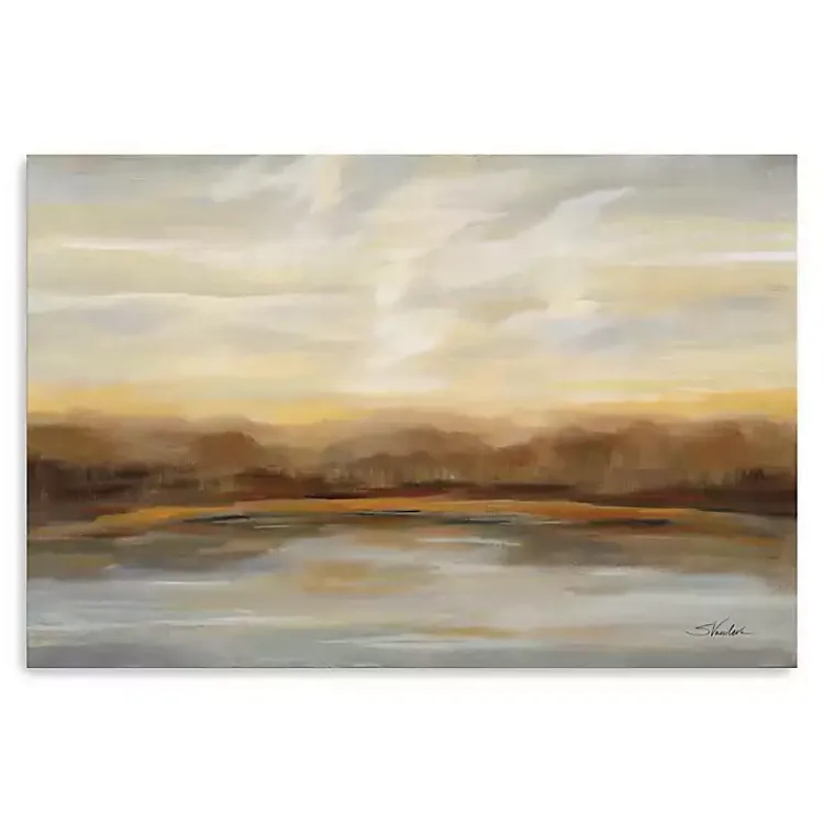 Kirklands Home Fall Lake Sunset Canvas Art Print, 48x32 in. Clearance