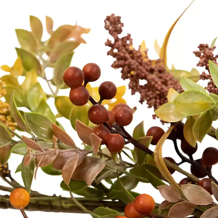 Fall>Kirklands Home Fall Leaves and Berries Garland, 5 ft.