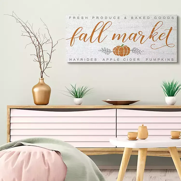 Fall>Kirklands Home Fall Market Apple Cider Canvas Wall Art