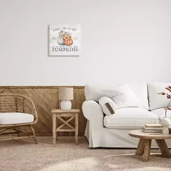 Fall>Kirklands Home Fall Market Pumpkins Canvas Wall Plaque