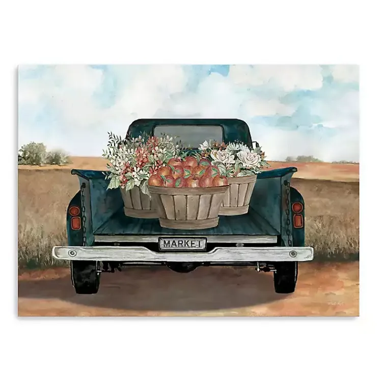 Fall>Kirklands Home Fall Market Truck Canvas Art Print, 24x18 in. Multi
