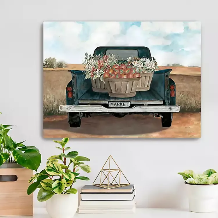 Fall>Kirklands Home Fall Market Truck Canvas Art Print, 24x18 in. Multi