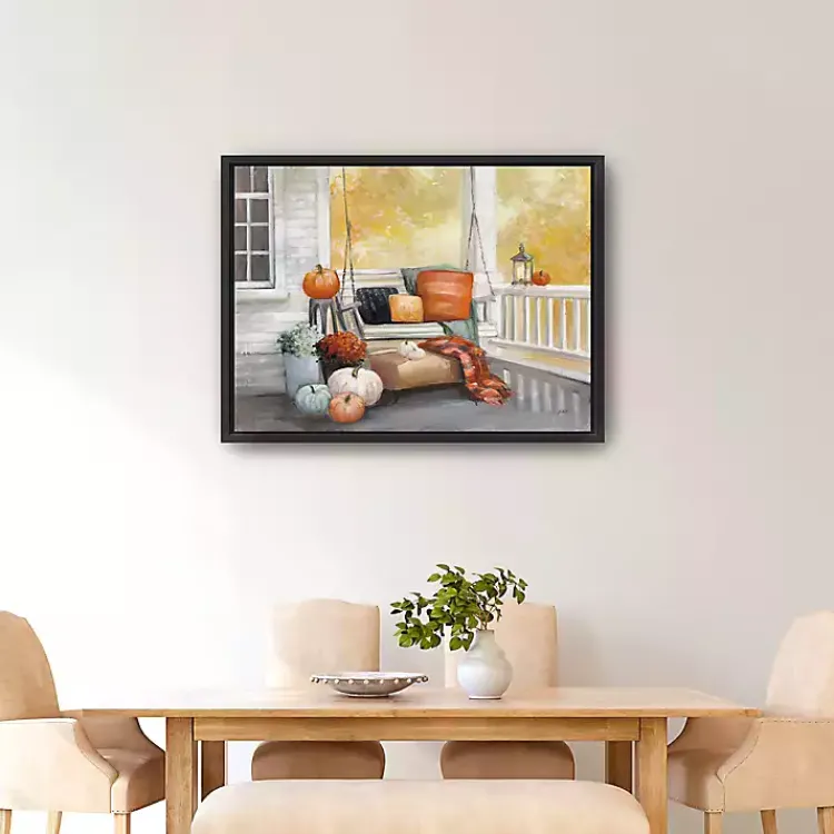 Fall>Kirklands Home Fall Porch Swing Canvas Wall Art