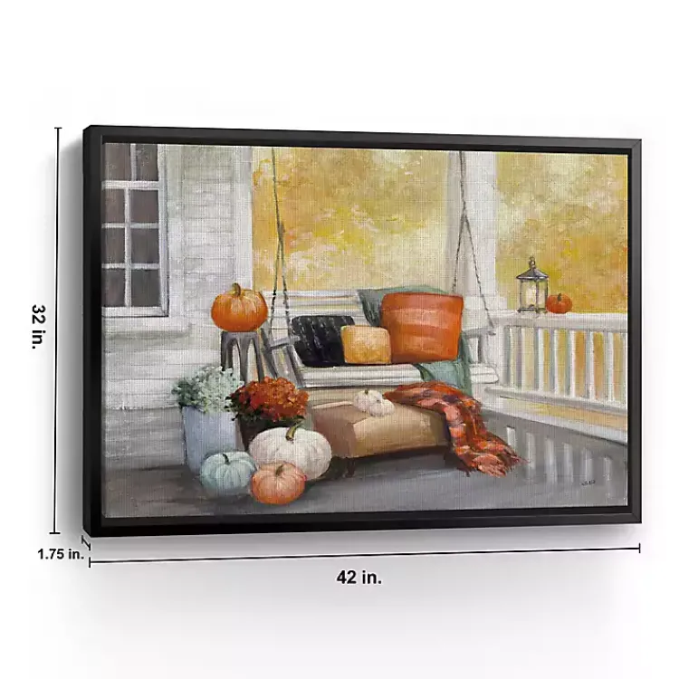 Fall>Kirklands Home Fall Porch Swing Canvas Wall Art