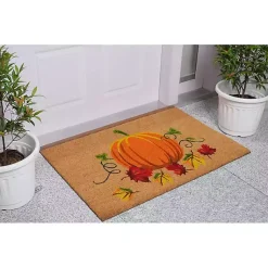 Kirklands Home Fall Pumpkin Coir Doormat