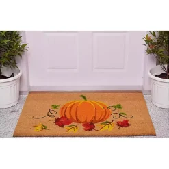 Kirklands Home Fall Pumpkin Coir Doormat