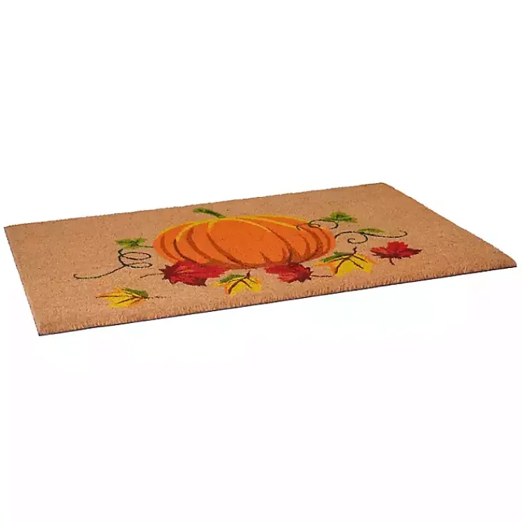 Kirklands Home Fall Pumpkin Coir Doormat