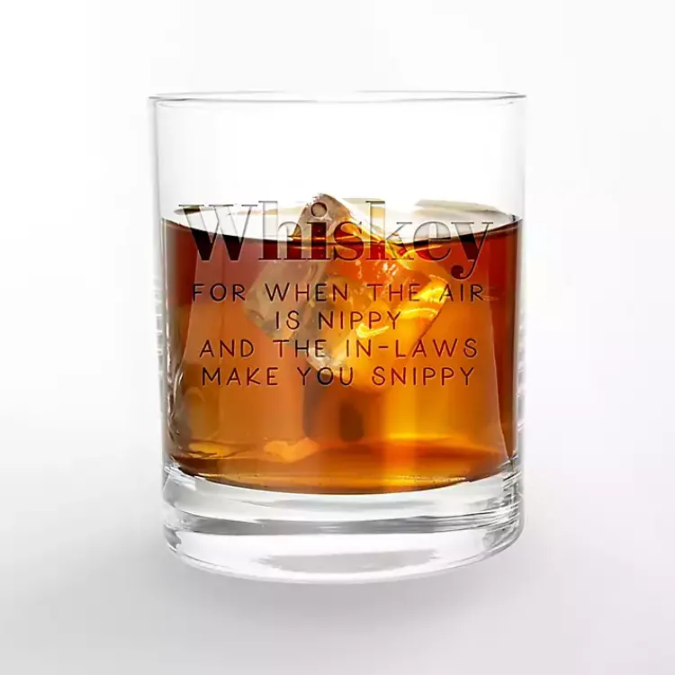 Fall>Kirklands Home Fall Sentiment Whiskey Glasses, Set of 2 Clear