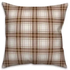Fall>Kirklands Home Fall Things with Brown Plaid Back Pillow