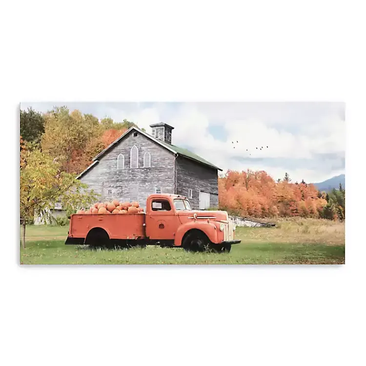 Fall>Kirklands Home Fall Truck and Barn Canvas Art Print