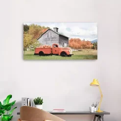 Fall>Kirklands Home Fall Truck and Barn Canvas Art Print
