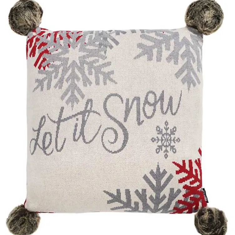 Christmas Pillows>Kirklands Home Fallen Snow Pillow Gray