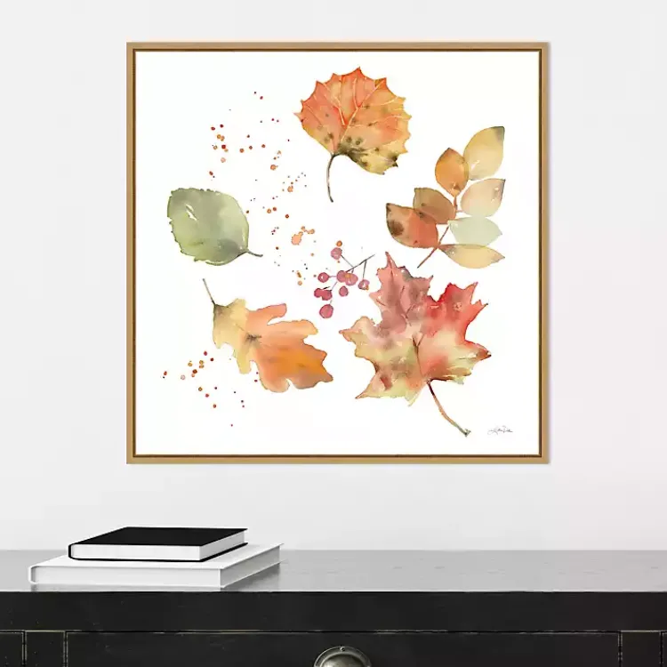 Fall>Kirklands Home Falling Leaves Framed Wall Art