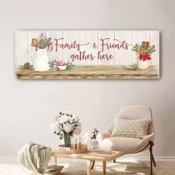 Christmas Art & Wall Decor>Kirklands Home Family & Friends Gather Here Canvas Print Multi