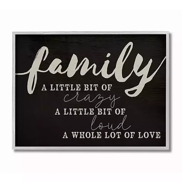 Kirklands Home Family A Whole Lot Of Love Framed Wall Plaque Black Clearance