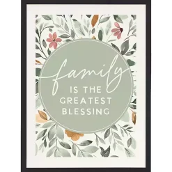Kirklands Home Family Blessing Floral Framed Wall Plaque