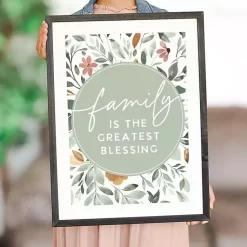 Kirklands Home Family Blessing Floral Framed Wall Plaque