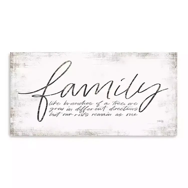 Kirklands Home Family Branches Canvas Art Print, 60x30 in. White Hot
