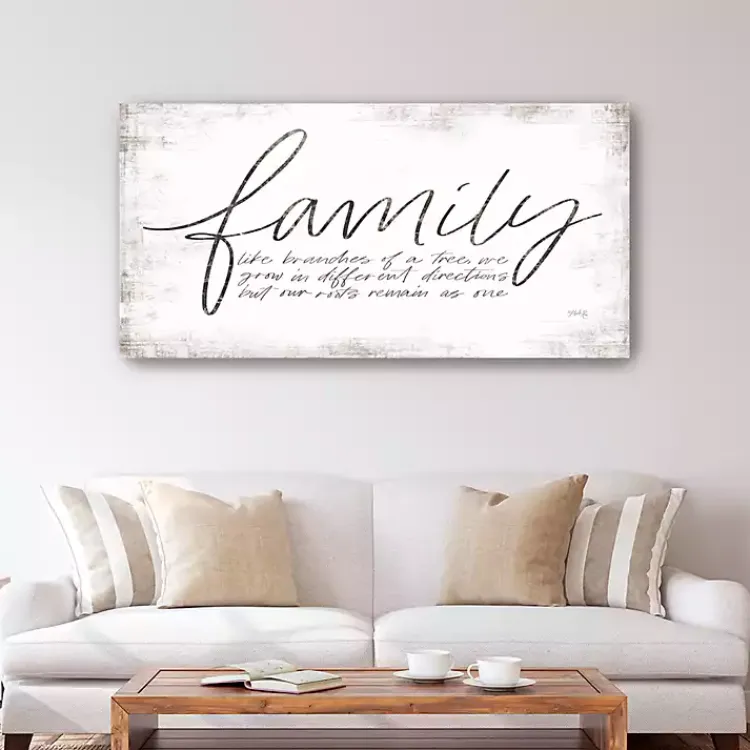 Kirklands Home Family Branches Canvas Art Print, 60x30 in. White Hot