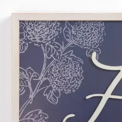 Kirklands Home Family is Everything Wall Plaque Blue New
