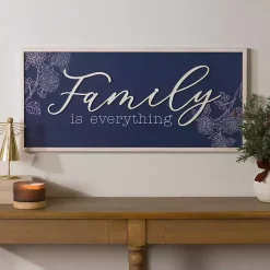 Kirklands Home Family is Everything Wall Plaque Blue New
