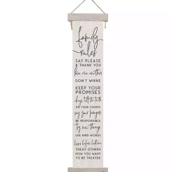 Kirklands Home Family Rules Hanging Wall Plaque