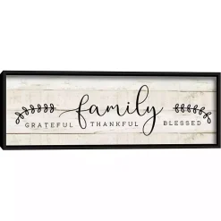 Kirklands Home Family Thankful Grateful Blessed Wood Wall Plaque Tan Discount