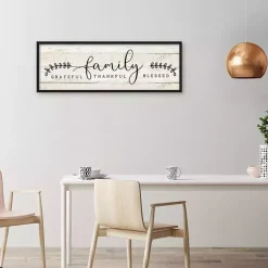 Kirklands Home Family Thankful Grateful Blessed Wood Wall Plaque Tan Discount