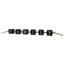 Decorative Accents>Kirklands Home Family Wood Beaded Word Block