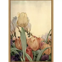 Kirklands Home Fantasy Garden Tulip Framed Canvas Art Print Clearance