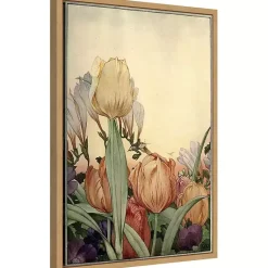 Kirklands Home Fantasy Garden Tulip Framed Canvas Art Print Clearance