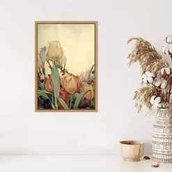 Kirklands Home Fantasy Garden Tulip Framed Canvas Art Print Clearance