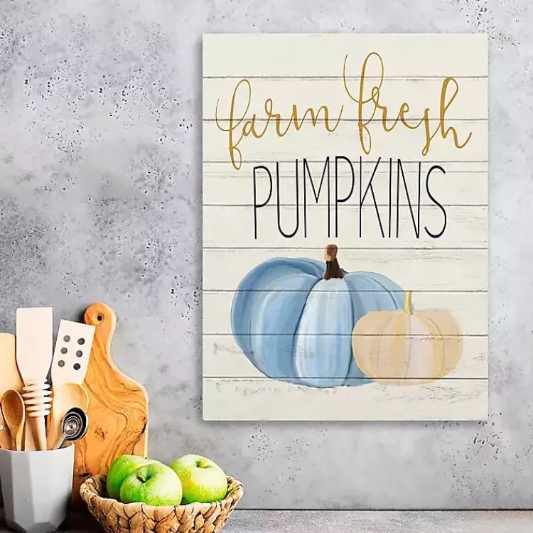 Fall>Kirklands Home Farm Fresh Pumpkins Canvas Art Print Ivory