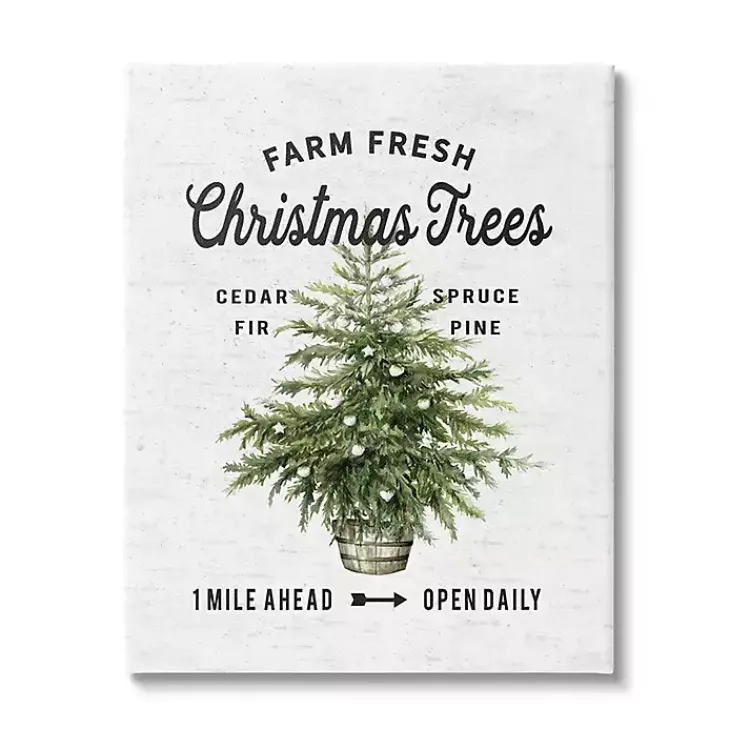 Christmas Art & Wall Decor>Kirklands Home Farm Fresh Trees Christmas Wall Plaque