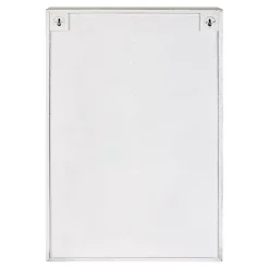 Kirklands Home Farmhouse Chic White Wood & Iron Wall Cabinet Clearance