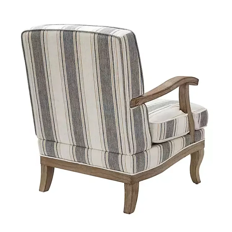 Kirklands Home Farmhouse Gray & Brown Striped Armchairs, Set of 2 Best