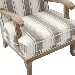 Kirklands Home Farmhouse Gray & Brown Striped Armchairs, Set of 2 Best