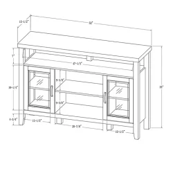 Kirklands Home Farmhouse Highboy Dark Walnut TV Stand Brown Discount