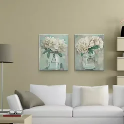 Kirklands Home Farmhouse Peonies Canvas Art Prints, Set of 2 Sale