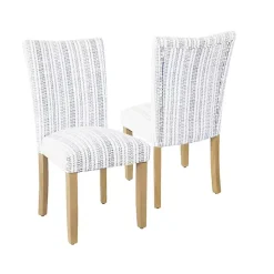 Kirklands Home Farmhouse Stripes Highback Dining Chairs, Set of 2 Clearance