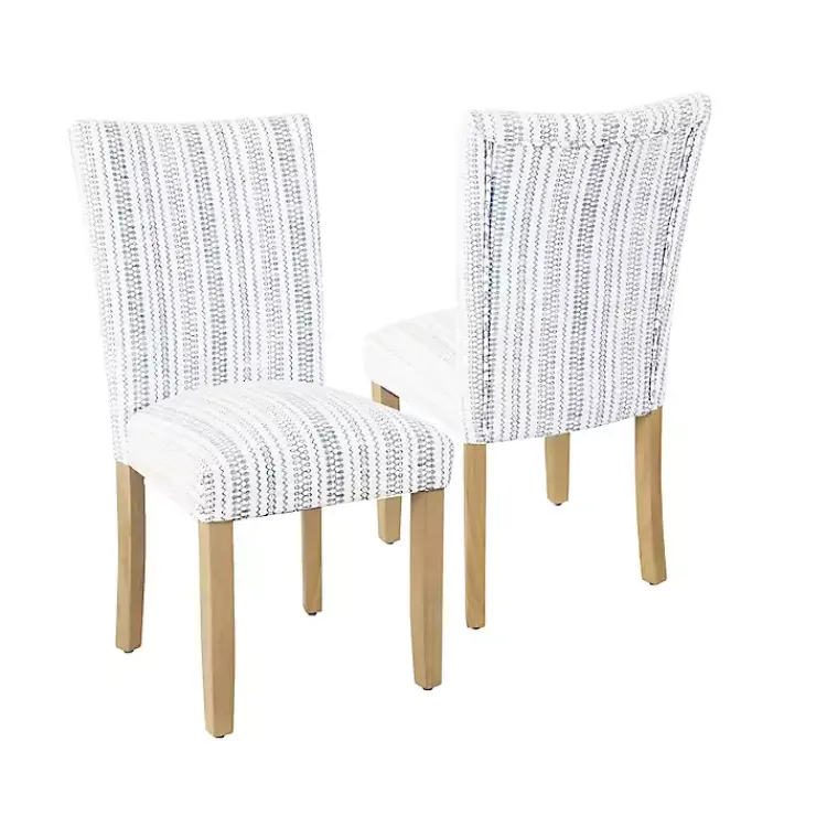 Kirklands Home Farmhouse Stripes Highback Dining Chairs, Set of 2 Clearance