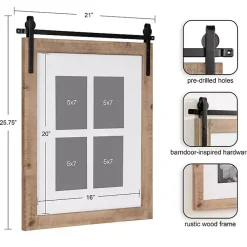 Collage Frames>Kirklands Home Farmhouse Wood and Metal Collage Frame