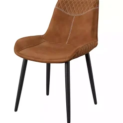 Kirklands Home Faux Leather Dining Chairs, Set of 2 Brown Hot