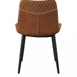 Kirklands Home Faux Leather Dining Chairs, Set of 2 Brown Hot