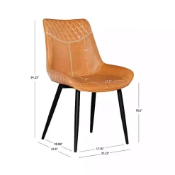 Kirklands Home Faux Leather Dining Chairs, Set of 2 Brown Hot